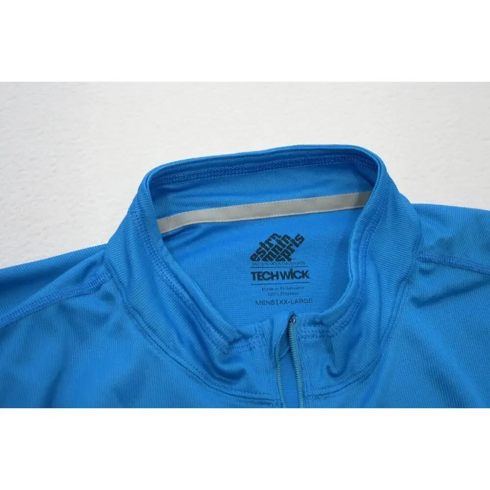 Eastern Mountain Sports Jacket Mens 2XL Blue 1/4 Zip Techwick Pullover Like New